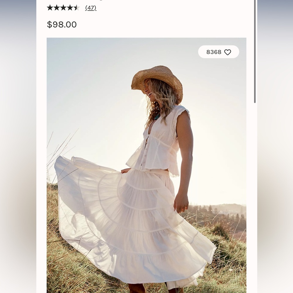 Free People In Full Swing Midi skirt